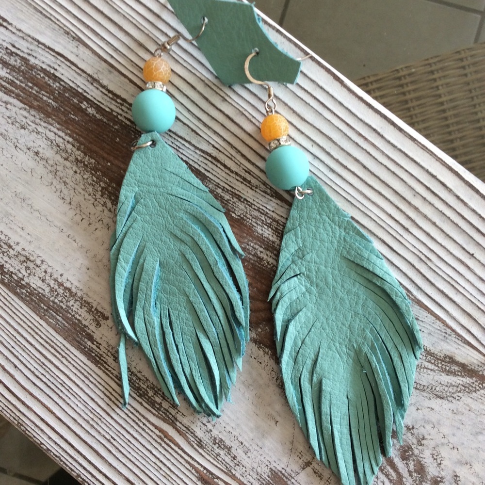 Leather earrings